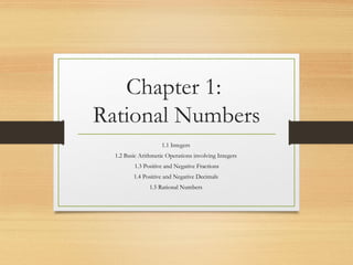 Comprehensive Introduction to Rational Numbers and Integer Operations ...