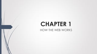 CHAPTER 1
HOW THE WEB WORKS
 