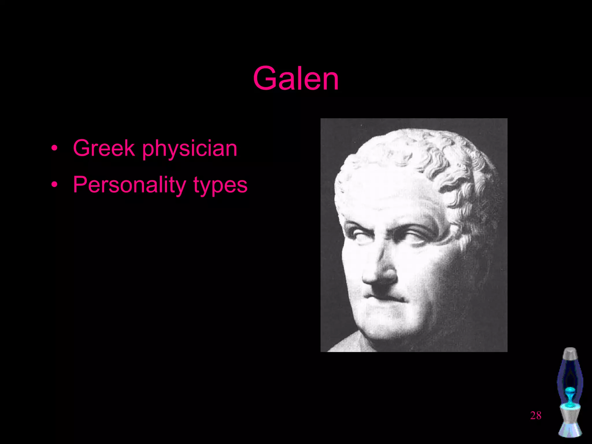 Galen Greek physician Personality types 
