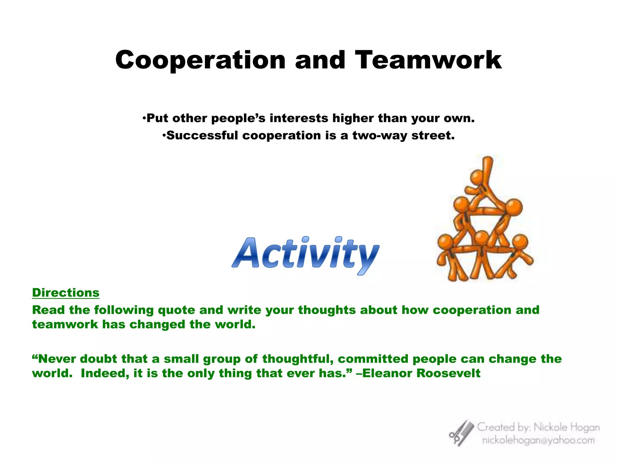 Welcome Advice from Colleagues