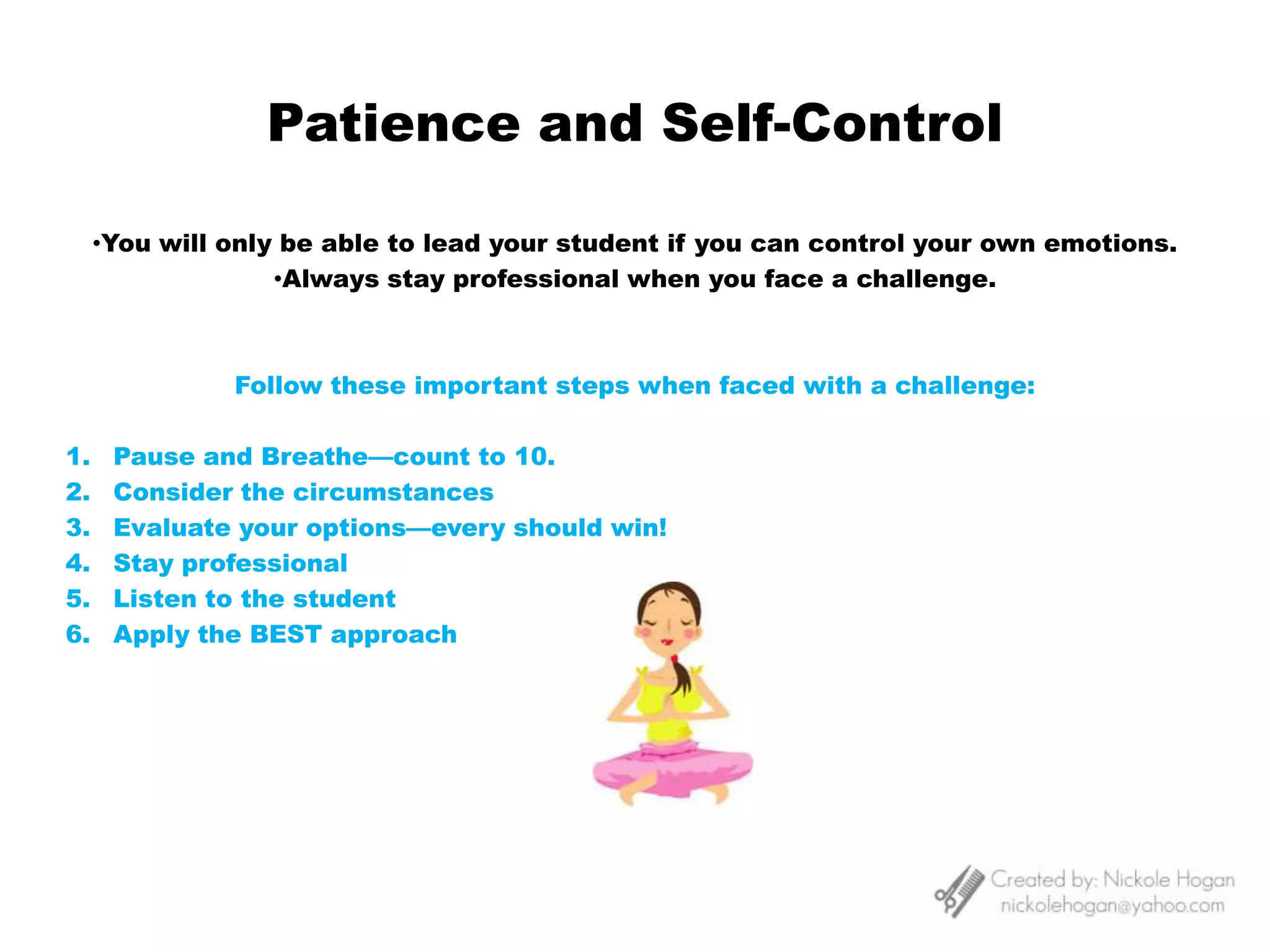 Authority, Order, and Self-Confidence