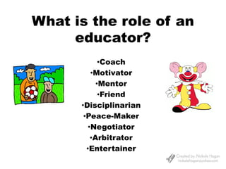 What is the role of an educator? ,[object Object]