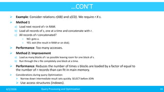 Advanced Database Systems: Query Processing and Optimization Techniques ...