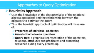 Advanced Database Systems: Query Processing and Optimization Techniques ...