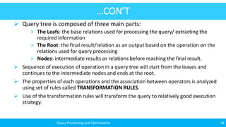 Advanced Database Systems: Query Processing and Optimization Techniques ...