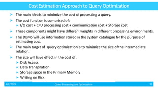 Advanced Database Systems: Query Processing and Optimization Techniques ...