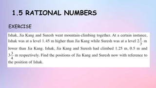 1.5 RATIONAL NUMBERS
EXERCISE
 
