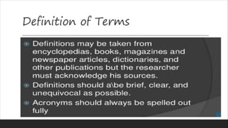 Definition of Terms