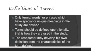 Definitions of Terms