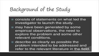 Background of the Study