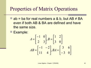 matrices and algbra | PPT