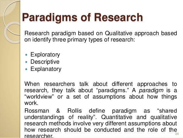 Types Of Research Paradigms And Methods