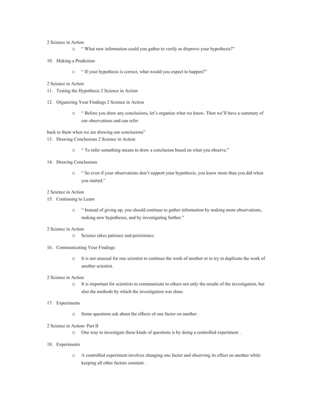Chapter 1 S2: Science in Action - Presentation Transcript | PDF