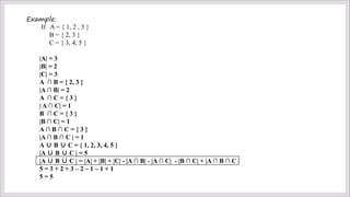 Chapter 1_Sets. Operation sets, Principle of inclusion and exclusion ...