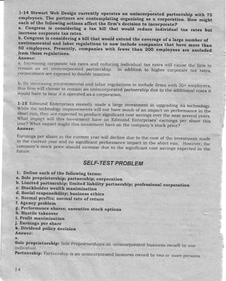 Chapter 1 solution  finance management