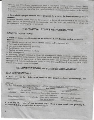 Chapter 1 solution  finance management