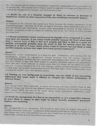 Chapter 1 solution  finance management