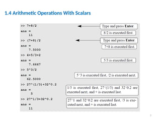 7
1.4 Arithmetic Operations With Scalars
 