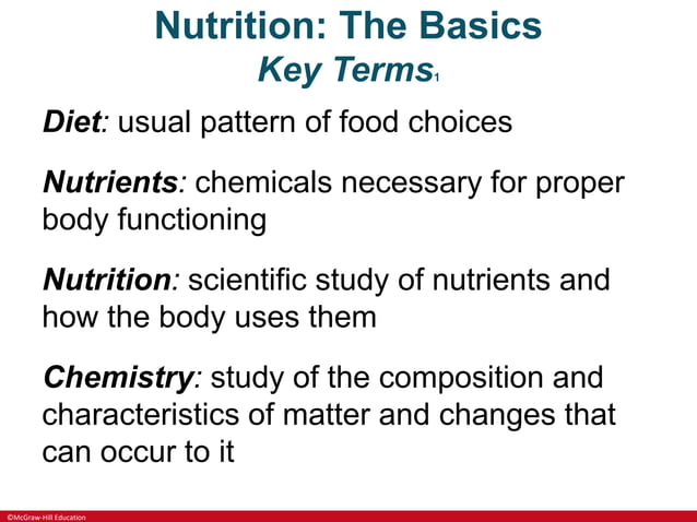Chapter 1 the basics of nutrition | PPTX | Nutrition | Healthy Living