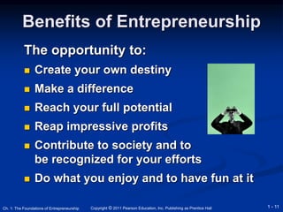 Chapter 1 the foundations of entrepreneurship | PPT