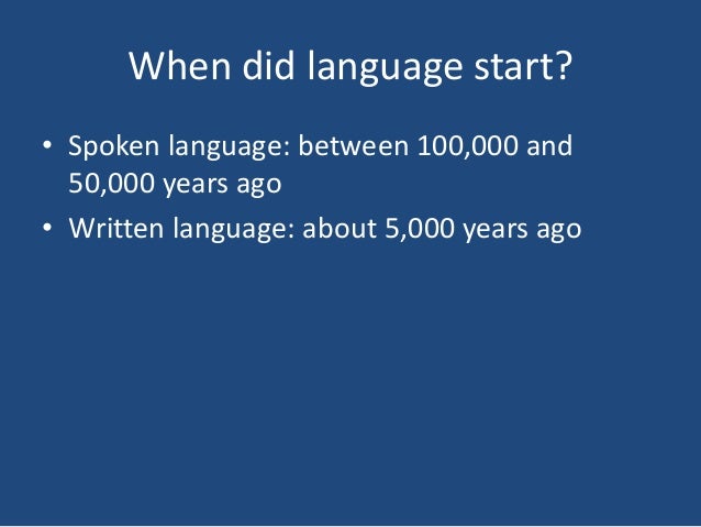 Chapter 1 the origins of language