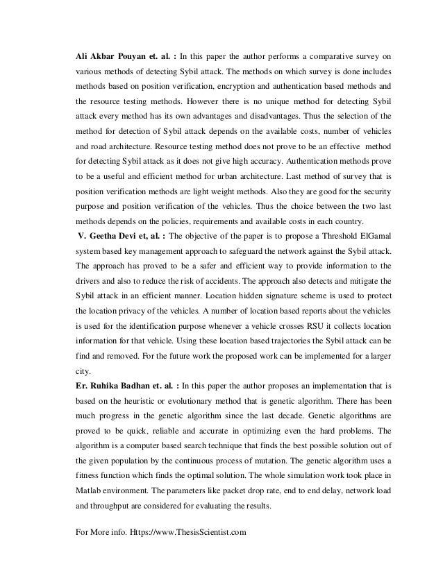 Thesis on genetic algorithm