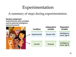 46
Experimentation
A summary of steps during experimentation.
 