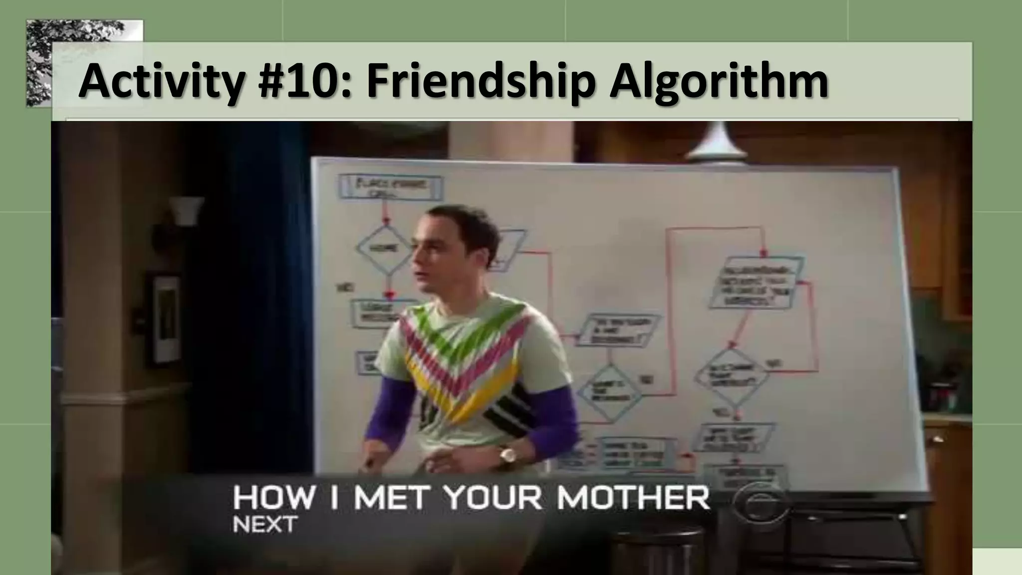 Activity #10: Friendship Algorithm
 