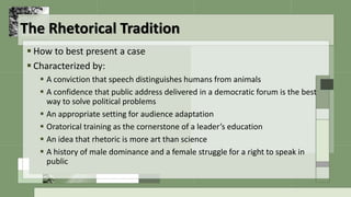 Traditional Rhetoric Introduction to Communication Theory | PPTX
