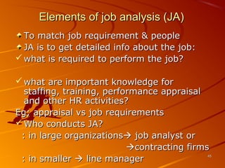 Job Element Chapter 1 to 4 human resource management | PPT