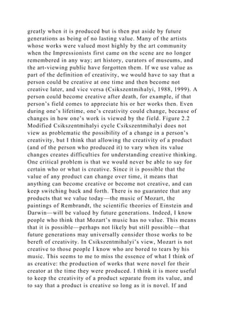CHAPTER 1Two Case Studies in Creativity Creative thinking brings a.docx