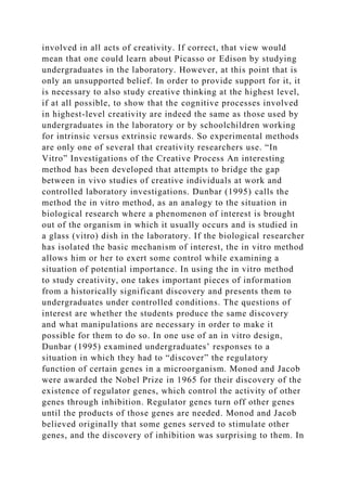 CHAPTER 1Two Case Studies in Creativity Creative thinking brings a.docx