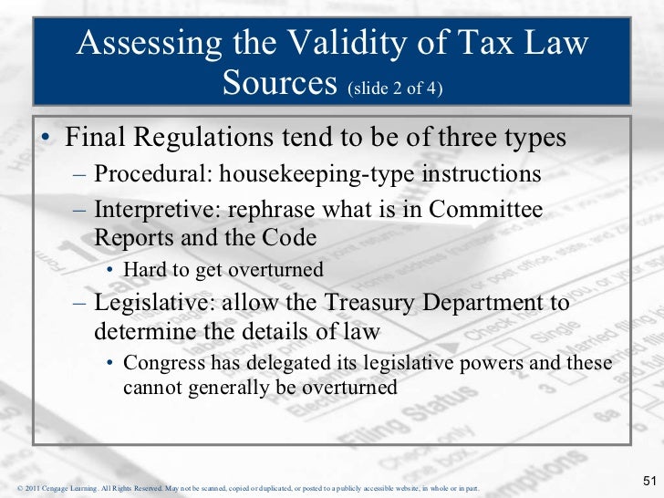 Chapter 1 understanding and working with federal tax law