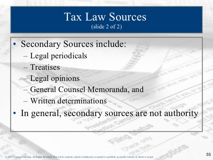Chapter 1 understanding and working with federal tax law
