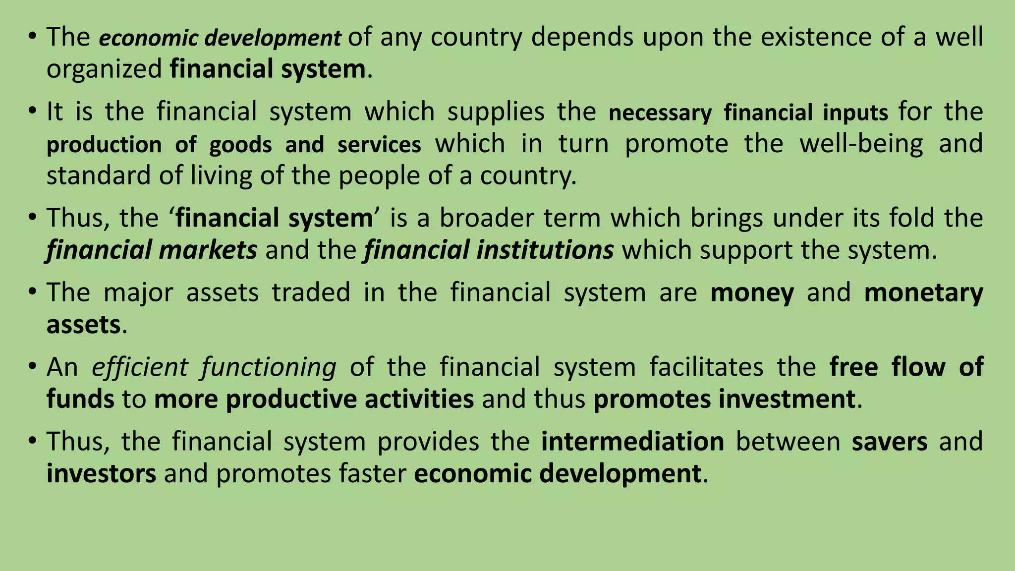 Describe Financial System Chapter 1 understanding financial system | PPTX