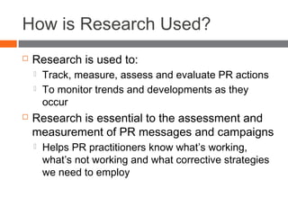 Understanding Public Relations Research | PPT