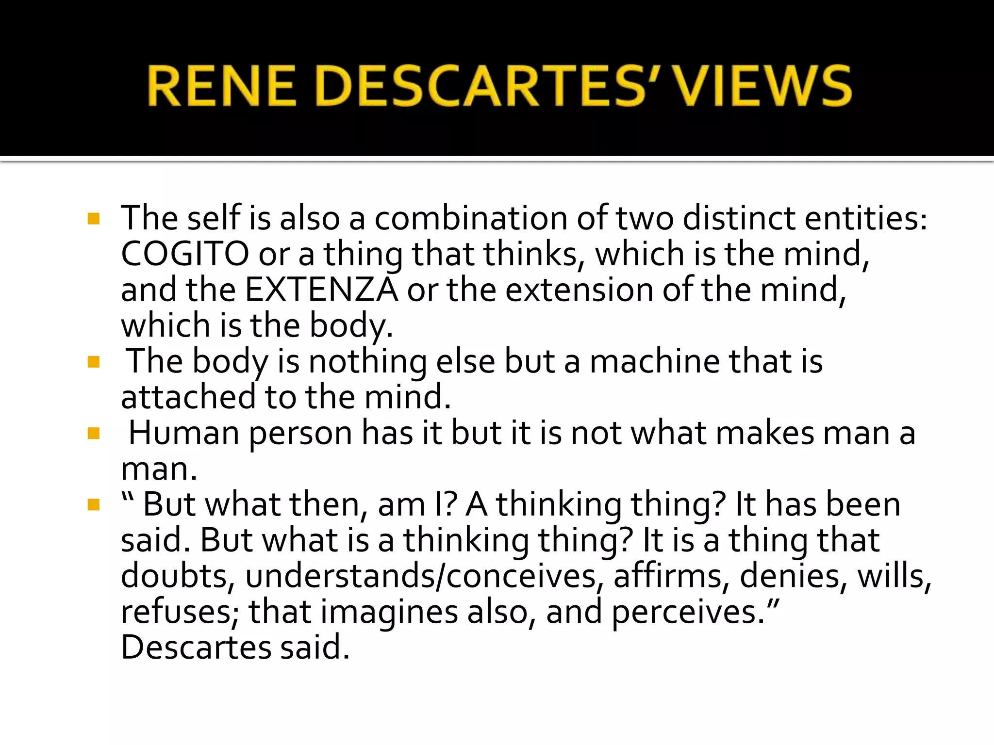 Understanding the Self: Philosophical Perspectives | PPTX