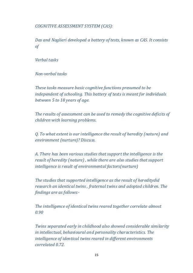 Chapter 1 Variations In Psychological Attributes