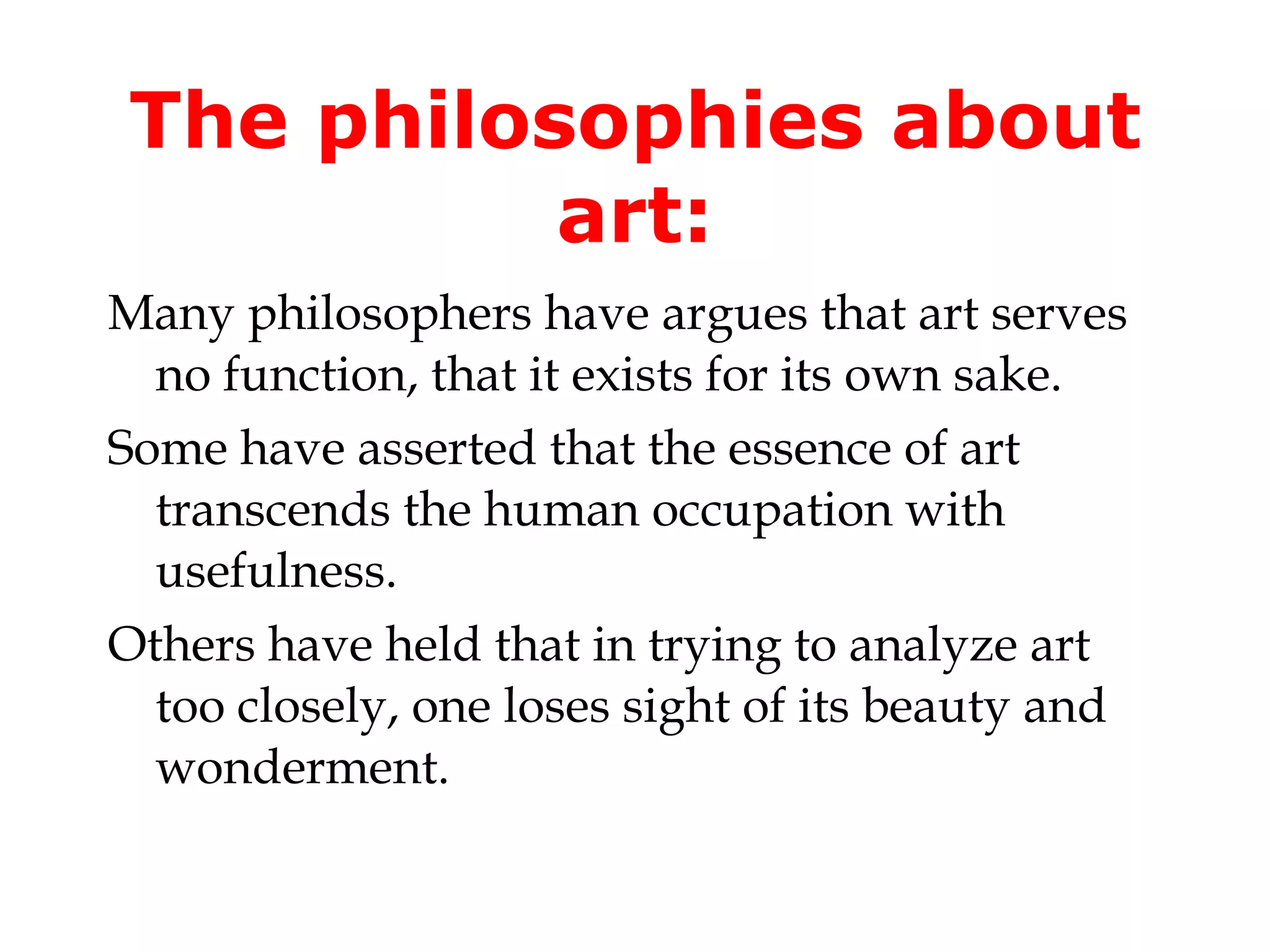 Chapter 1, What Is Art | PPT