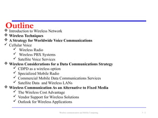 Comprehensive Overview of Wireless Communication Technologies and ...