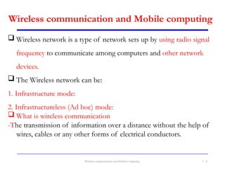 Comprehensive Overview of Wireless Communication Technologies and ...