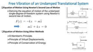 Chapter 2-1 Free Vibration of Single-Degree of-Freedom System | PDF