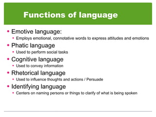 Chapter 2: Verbal Language | PPT
