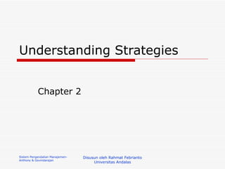 Understanding Strategies Chapter 2 