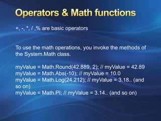 Methods & Method Overloading