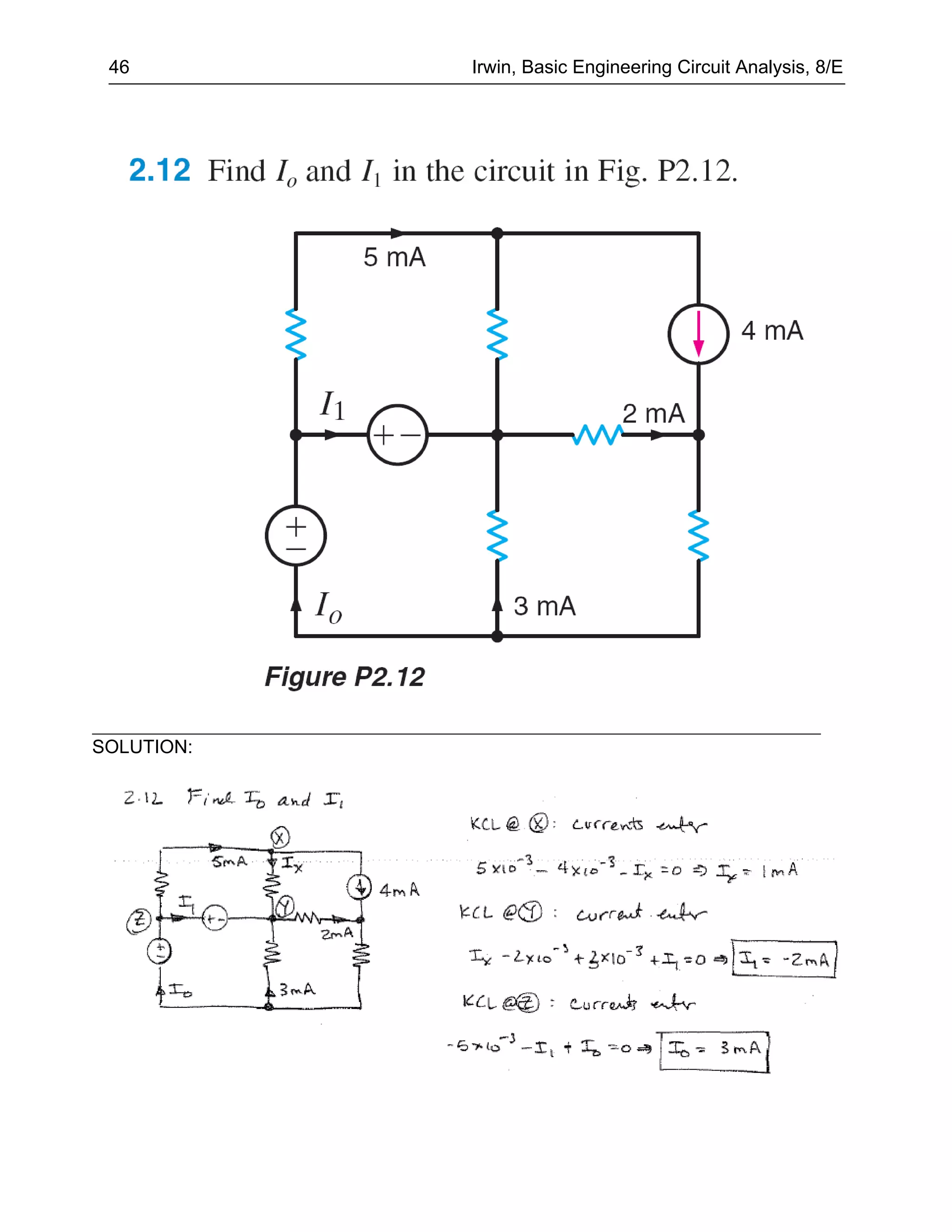 46         Irwin, Basic Engineering Circuit Analysis, 8/E




SOLUTION:
 
