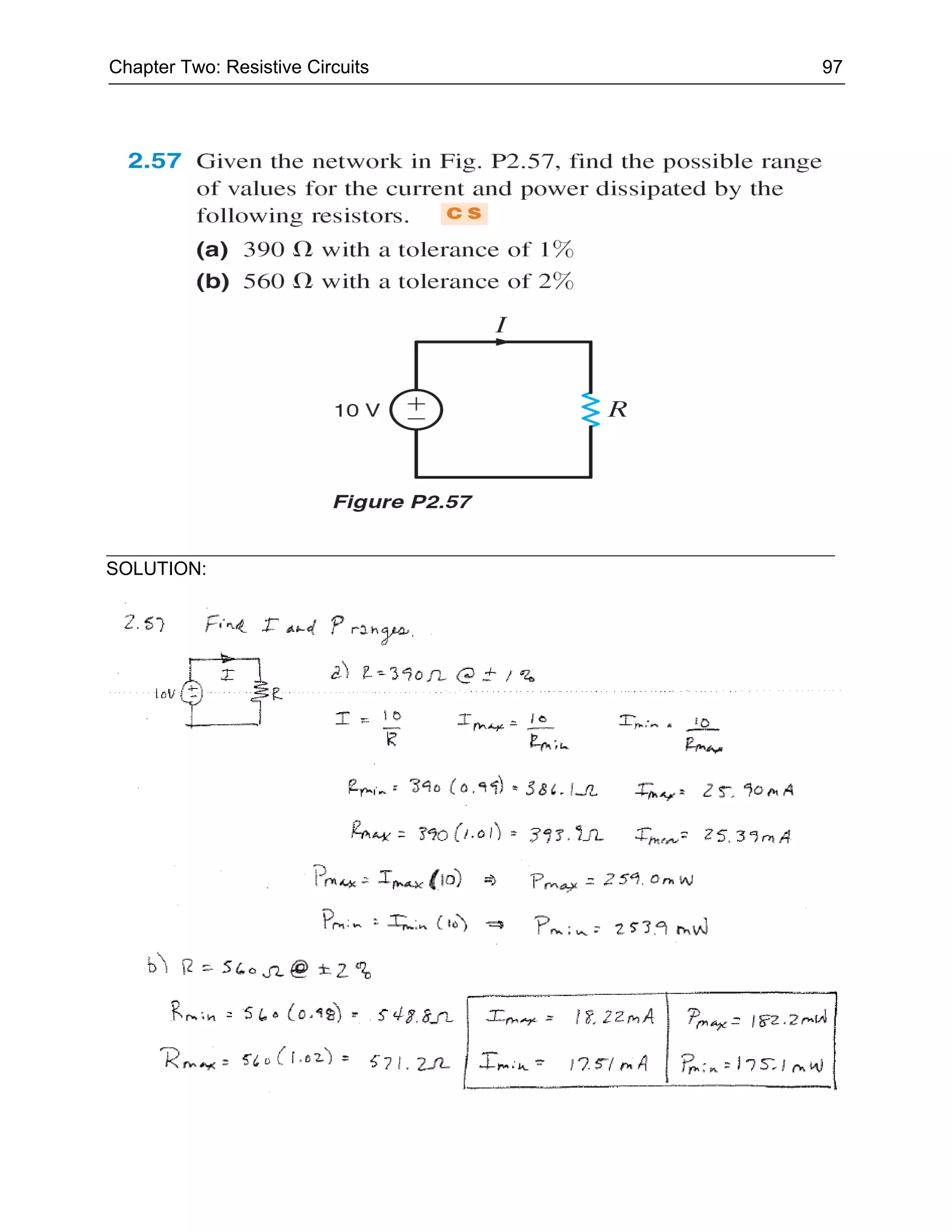 Chapter Two: Resistive Circuits   97




SOLUTION:
 