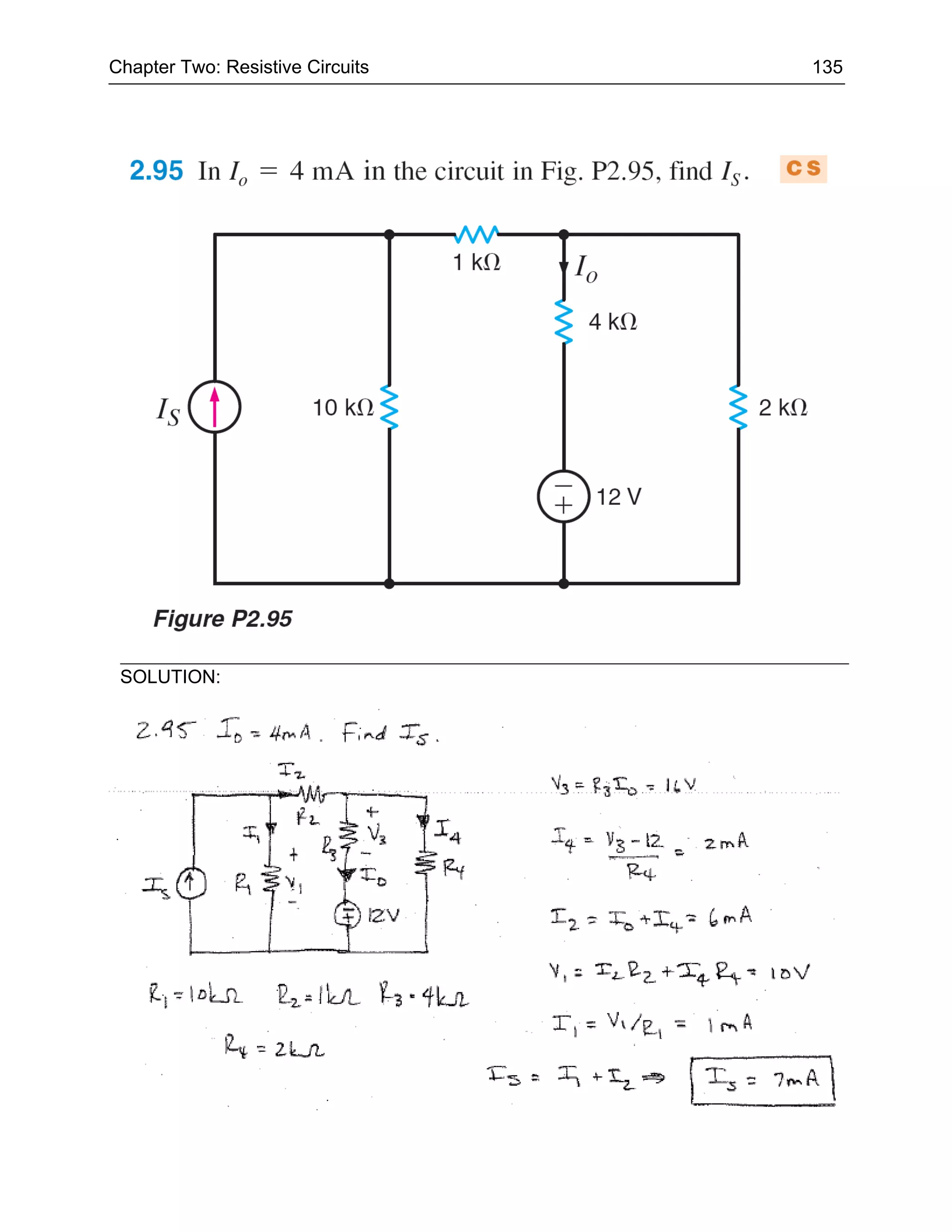 Chapter Two: Resistive Circuits   135




 SOLUTION:
 