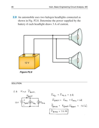 46          Irwin, Basic Engineering Circuit Analysis, 8/E




SOLUTION:
 