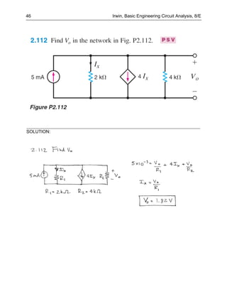 46          Irwin, Basic Engineering Circuit Analysis, 8/E




SOLUTION:
 